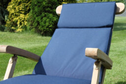 Garden Market Place Garden Furniture Cushion- Cushion For Garden Steamer Chair In Navy Blue - thumbnail 3