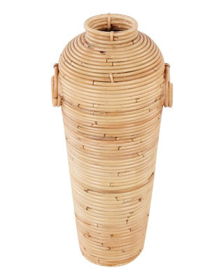 Wyld And Coco 50Cm Handwoven Rattan Vase - Natural Boho Rustic Home Decor - image 1