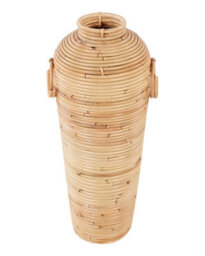 Wyld And Coco 50Cm Handwoven Rattan Vase - Natural Boho Rustic Home Decor - thumbnail 1