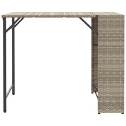 Berkfield 5 Piece Garden Dining Set Foldable Light Grey Poly Rattan - thumbnail 5