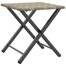 Berkfield 5 Piece Garden Dining Set Foldable Light Grey Poly Rattan - thumbnail 6