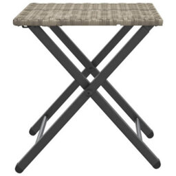 Berkfield 5 Piece Garden Dining Set Foldable Light Grey Poly Rattan - thumbnail 7