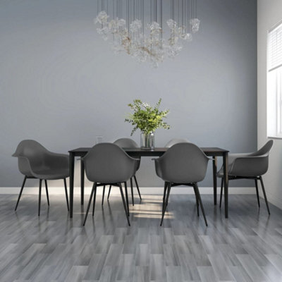 Berkfield Dining Chairs 6 Pcs Grey Pp - image 1