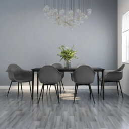 Berkfield Dining Chairs 6 Pcs Grey Pp