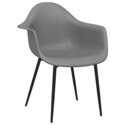Berkfield Dining Chairs 6 Pcs Grey Pp - thumbnail 3