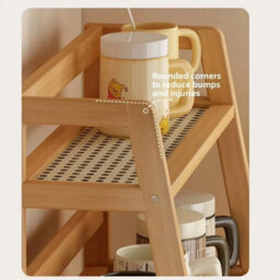 Coffee Station Organizer Kitchen Table Spice Rack Double-Tier Shelf Storage Rack - thumbnail 6