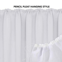 Deconovo Super Soft Soild Curtains Pencil Pleat Curtains Thermal Insulated Curtains For Nursery Silver White W55 X L96 Inch 1 Pair - thumbnail 4