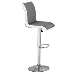 Furniture in Fashion Topaz Glass White Grey Bar Table 2 Ritz Grey White Stools - thumbnail 3