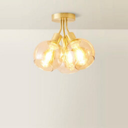 Valuelights Bellamy Brushed Gold Bubble Cluster Flush Ceiling Light - thumbnail 3