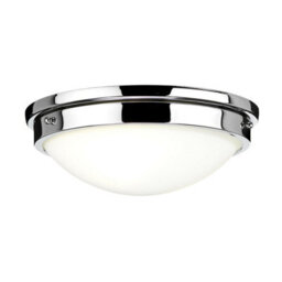 Stylish 2 Bulb Flush Mount Ceiling Light In Polished Chrome With E27 Led Bulbs - thumbnail 2