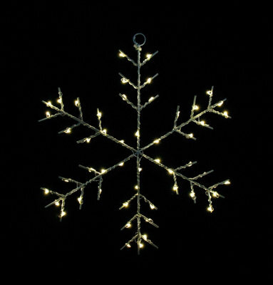 Snowtime 30Cm Snowflake Led Indoor Battery Operated Christmas Light Decoration