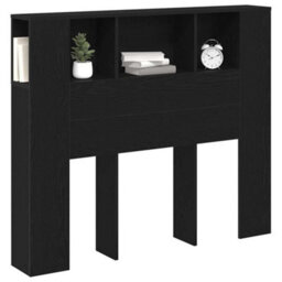 Walplus Headboard Cabinet Black Oak 120 X 19 X 104,5 Cm Engineered Wood - thumbnail 3