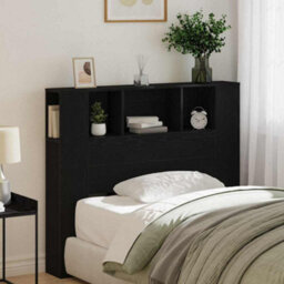 Walplus Headboard Cabinet Black Oak 120 X 19 X 104,5 Cm Engineered Wood - thumbnail 4