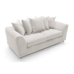 Abakus Direct Jumbo White Cord 3 Seater Sofa For Living Room With Thick Luxury Deep Filled Cushioning - thumbnail 5