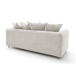 Abakus Direct Jumbo White Cord 3 Seater Sofa For Living Room With Thick Luxury Deep Filled Cushioning - thumbnail 4