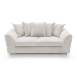 Abakus Direct Jumbo White Cord 3 Seater Sofa For Living Room With Thick Luxury Deep Filled Cushioning - thumbnail 6