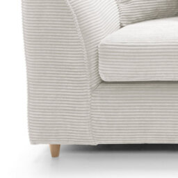 Abakus Direct Jumbo White Cord 3 Seater Sofa For Living Room With Thick Luxury Deep Filled Cushioning - thumbnail 9