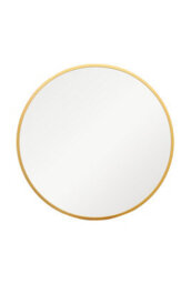 Mirroroutlet The Fenestra Gold Edged Circular Modern Wall Mirror 90Cm Diameter - thumbnail 2