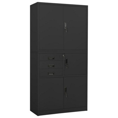 Berkfield Office Cabinet Anthracite 90X40X180 Cm Steel - image 1
