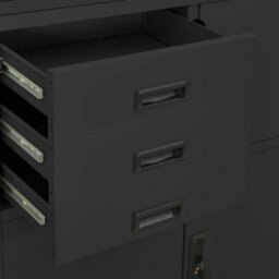Berkfield Office Cabinet Anthracite 90X40X180 Cm Steel - thumbnail 9