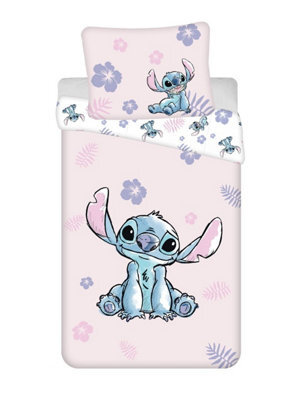 LILO & STITCH Disney Lilo And Stitch Pink Single Duvet Cover And Pillowcase Set - European Size - image 1