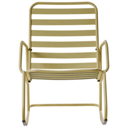 Beliani Garden Rocking Chair Turi Metal Olive Green - thumbnail 4