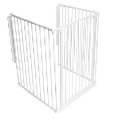 Safetots Extra Tall Multi Panel Fire Surround, 77Cm Deep X 72Cm Wide, White, 105Cm High, Baby And Toddler Fire Guard - image 1