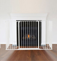 Safetots Extra Tall Multi Panel Fire Surround, 77Cm Deep X 72Cm Wide, White, 105Cm High, Baby And Toddler Fire Guard - thumbnail 2