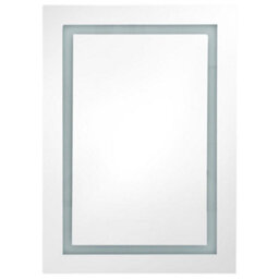 Berkfield Led Bathroom Mirror Cabinet Shining Black 50X13X70 Cm - thumbnail 4