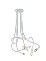 Luminosa Lighting Luminosa Lover 6 Light Multi Arm Semi Flush Ceiling Light White 100X120Cm - thumbnail 1