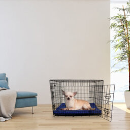 Actiaspet Small Dog Bed Cage Crate Pet Waterproof Hygienic Bedding Tough Hardwearing Cushion Mat Blue - thumbnail 5