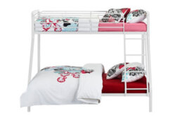Dorel Home Bunk Bed Metal White, Single/double - thumbnail 2