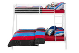 Dorel Home Bunk Bed Metal White, Single/double - thumbnail 4