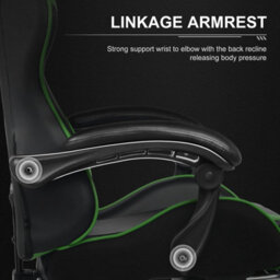 Gtplayer Gaming Chair, Massage Computer Chairs With Footrest For Adults, Ergonomic High Back Height Adjustable Chair, Green - thumbnail 6