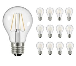 12 Pack Gls 6W (60W) Led Filament, Clear E27, Edison Bulbs, Warm White 2700K, 600 Lumens, For Pendants, Wall Lights & Lamps - thumbnail 1