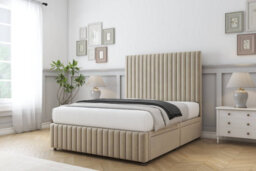"Sloomy Madison Almond Coniston Divan Bed 2 Drawers Right Side-54"" Floor Standing Headboard 12"" Footboard 4'6 Double" - thumbnail 3