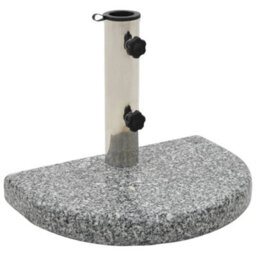 Walplus Parasol Base Granite 10 Kg Curved Grey