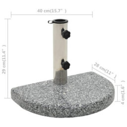 Walplus Parasol Base Granite 10 Kg Curved Grey - thumbnail 6