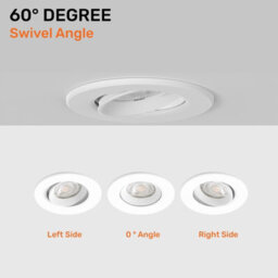 Paul Russells Led Downlight White Non-Dimmable Tiltable Recessed Ceiling Spotlight 4.8W 400 Lumen Ip20 Warm White 3000K Pack Of 10 - thumbnail 6
