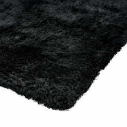 Black Handmade , Luxurious , Modern , Plain , Shaggy , Sparkle Easy To Clean Rug For Living Room, Bedroom - 200Cm X 300Cm - thumbnail 2