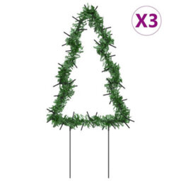 Walplus Christmas Light Decorations With Spikes 3 Pcs Tree 50 Leds 30 Cm - thumbnail 2