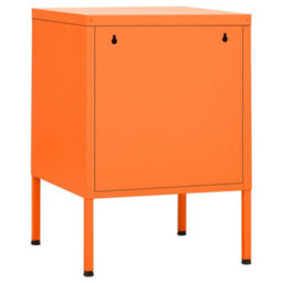 Berkfield Nightstands 2 Pcs Orange 35X35X51 Cm Steel - thumbnail 5