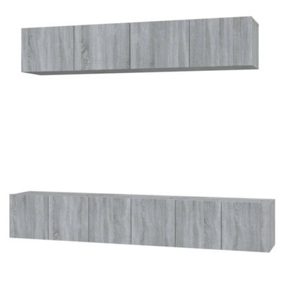 Berkfield Classic 5 Piece Tv Cabinet Set Grey Sonoma Engineered Wood - image 1