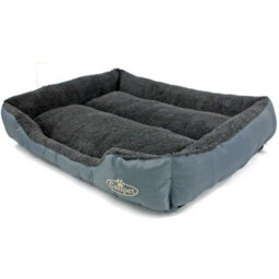Actiaspet X-Large Grey Dog Bed Cat Washable Soft Faux Fur Fleece Cushion Pet Puppy Basket - thumbnail 7