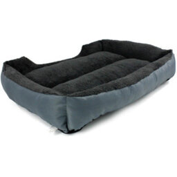 Actiaspet X-Large Grey Dog Bed Cat Washable Soft Faux Fur Fleece Cushion Pet Puppy Basket - thumbnail 4