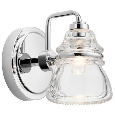 Luminosa Lighting Luminosa Kichler Talland Bathroom Wall Lamp Polished Chrome, Ip44 - image 1