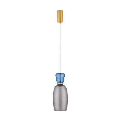 Luminosa Lighting Luminosa Pluma Slim Pendant Ceiling Light Glossy Light Blue, Smokey, Gold Led 5W 450Lm 3000K - image 1