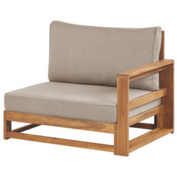 Wyld And Coco Luxegarden Acacia 2-Sofa 4-Seater Set With Coffee Table, Light Brown, Modular Outdoor Sofa Set - thumbnail 7