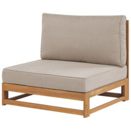 Wyld And Coco Luxegarden Acacia 2-Sofa 4-Seater Set With Coffee Table, Light Brown, Modular Outdoor Sofa Set - thumbnail 5