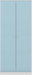 Seconique Denver 2 Door Wardrobe Blue Gloss Metal Hinges And Handles - thumbnail 3